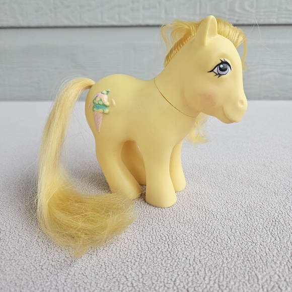 My Little Pony G1 Swirly Whirly 1987 Sundae Yellow Hasbro MLP - Picture 1 of 8